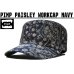 画像1: PIMP ペイズリー WORK CAP NAVY (1)