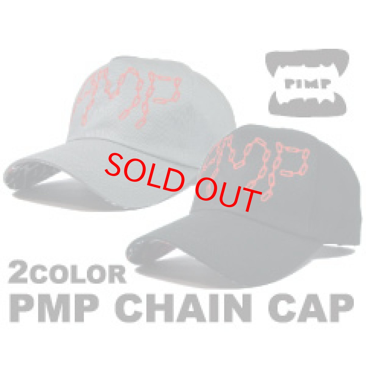 画像1: PIMP CHAIN CAP GRAY/BLACK (1)