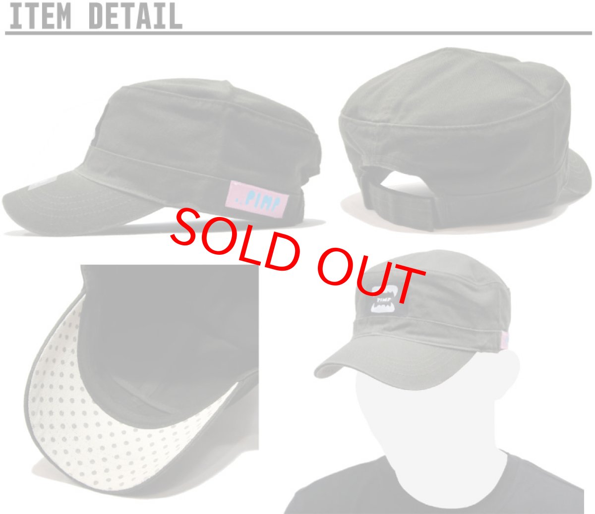 画像2: PIMP WORK CAP KHAKI (2)