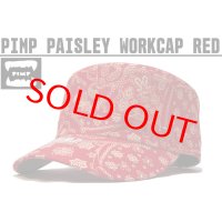 PIMP ペイズリー WORK CAP RED