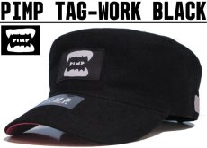 画像1: PIMP TAG WORK CAP BLACK (1)