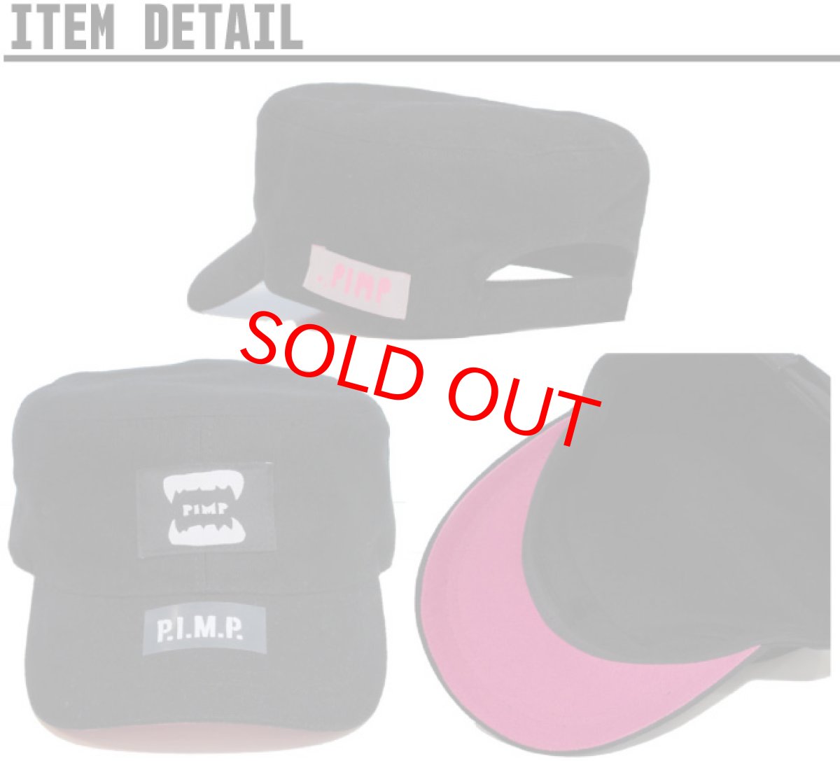 画像2: PIMP TAG WORK CAP BLACK (2)