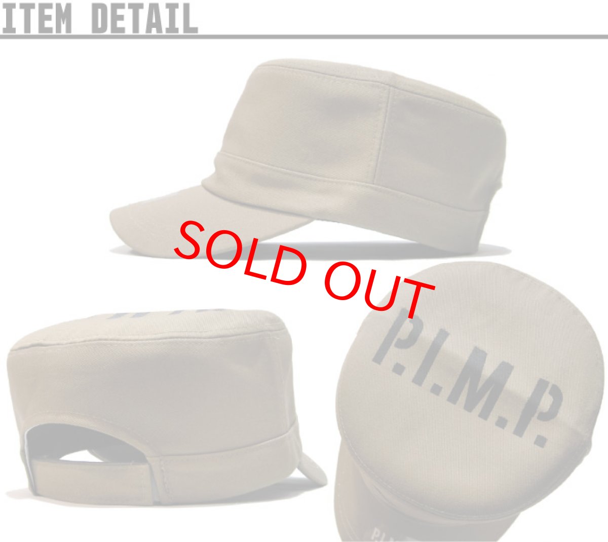 画像2: P.I.M.P LOGO WORK CAP CAMEL (2)