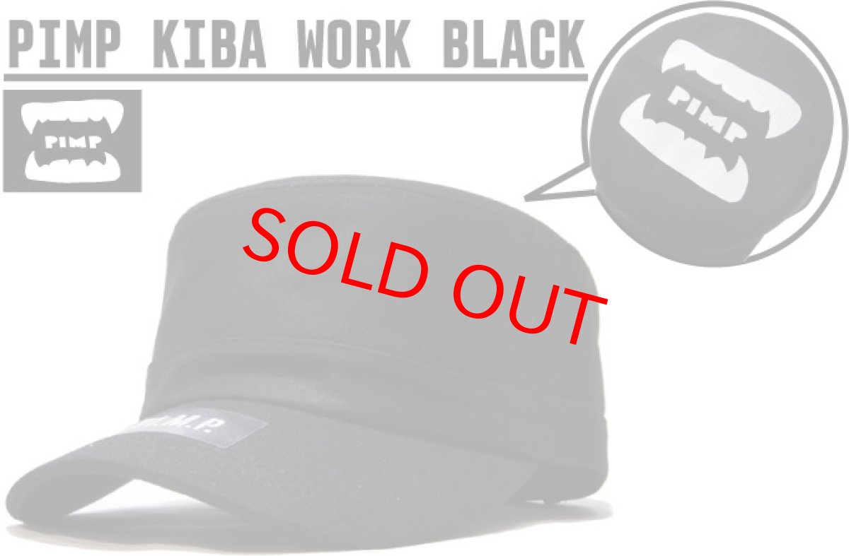 画像1: PIMP KIBA LOGO WORK CAP BLACK (1)