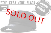 PIMP KIBA LOGO WORK CAP BLACK