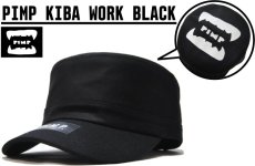画像1: PIMP KIBA LOGO WORK CAP BLACK (1)