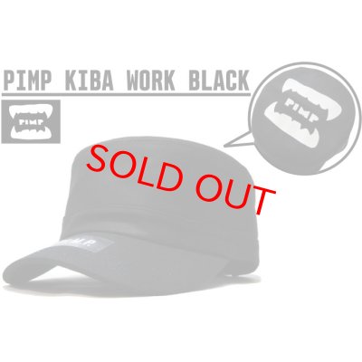 画像1: PIMP KIBA LOGO WORK CAP BLACK