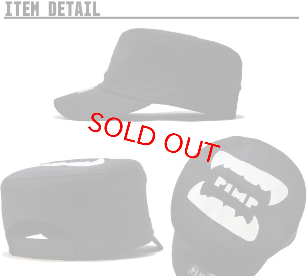 画像2: PIMP KIBA LOGO WORK CAP BLACK (2)