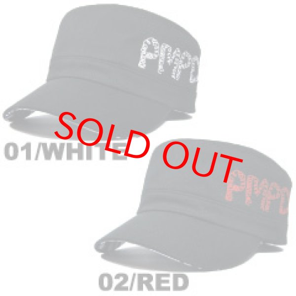 画像2: PIMP DUST-2 WORK CAP WHITE/RED (2)