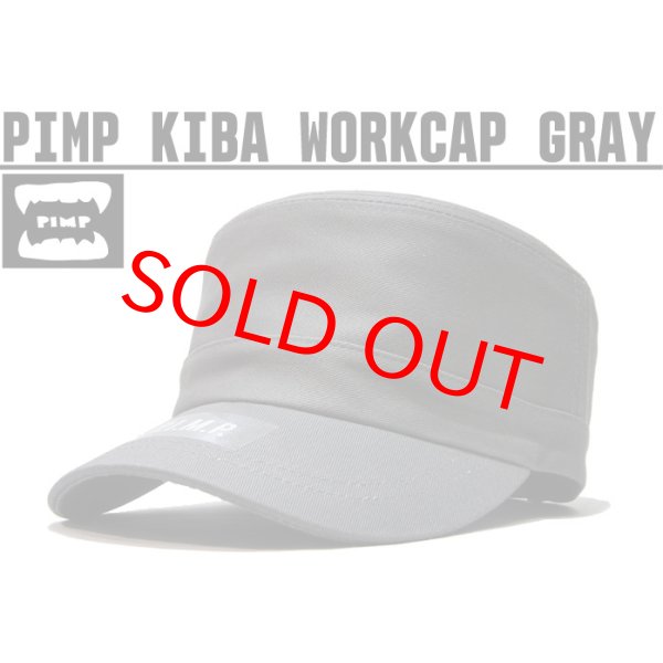 画像1: PIMP KIBA LOGO WORK CAP GRAY (1)