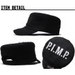 画像2: PIMP LOGO WORK CAP BLACK (2)