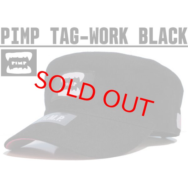 画像1: PIMP TAG WORK CAP BLACK (1)