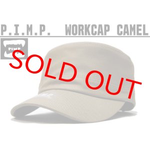 画像: P.I.M.P LOGO WORK CAP CAMEL