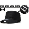 画像1: PIMP KIBA LOGO WORK CAP BLACK (1)