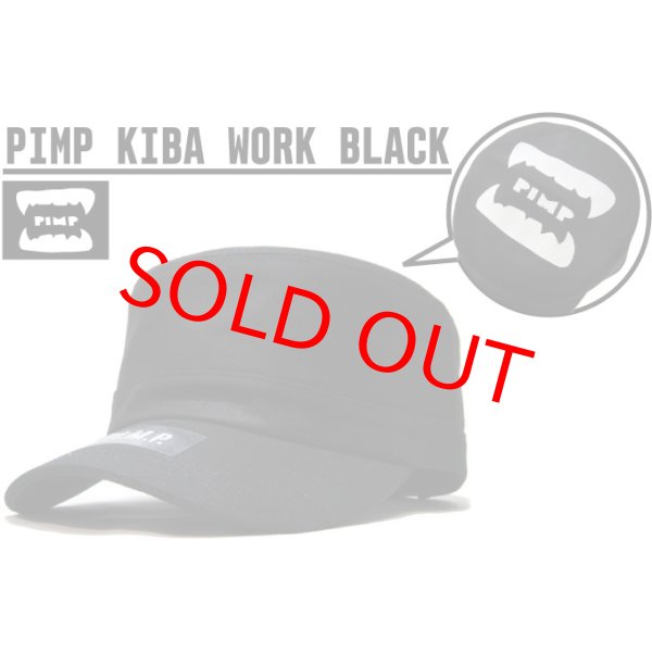 画像1: PIMP KIBA LOGO WORK CAP BLACK (1)